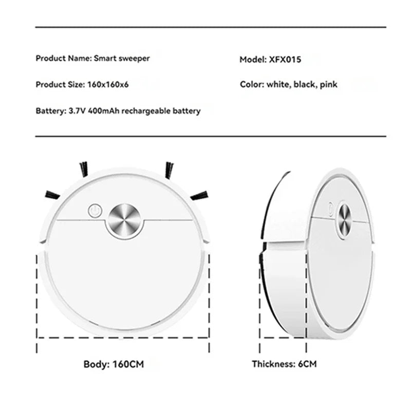 Model Sweeping Robot Automatic Home Mini Cleaning Machine USB Charging Smart Sweep Mop 5-In-1 Vacuum Cleaner New 2026
