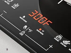 Multifunction Induction Cooker Ceramic 1200W-1800W Portable Electric Cooktop Preset Temperature Stir-Fry Timer Preset Child Lock