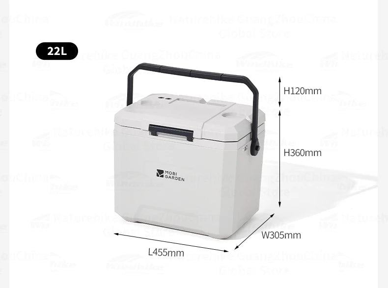 MOBI GARDEN 22L/16L/5L Insulation Ice Box Portable Camping Outdoor Picnic Fresh Food Grade Car Refrigerator Freezer Cooler Box