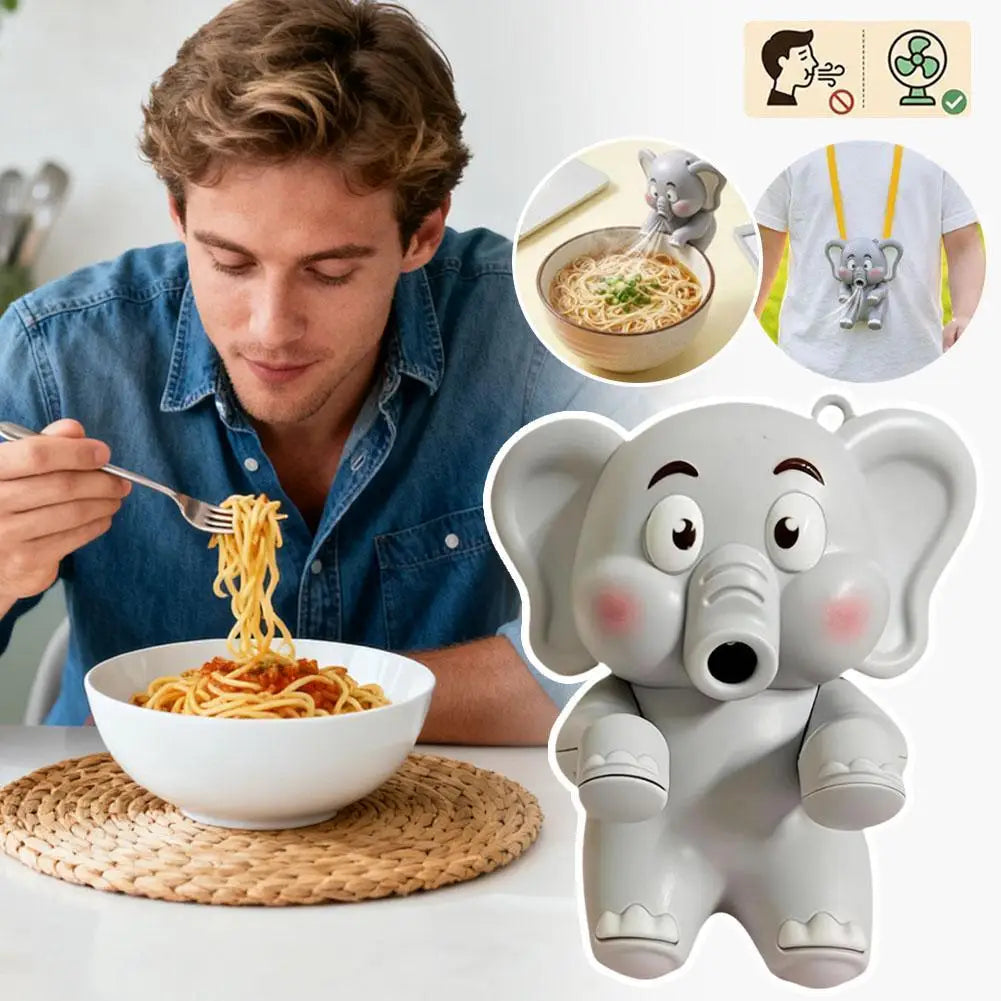 Portable Desktop Cooling Fan Electric Hanging Food Cooler Air Blower Kids Elephant Dinosaur Design Hand Fan For Travel Dining