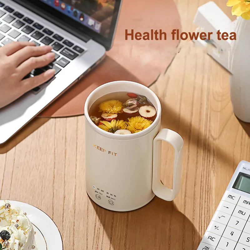 New Small 400ml Electric Kettle Portable 300W Multifunctional Travel Home Stainless Steel Electric Stew Cup Health Pot