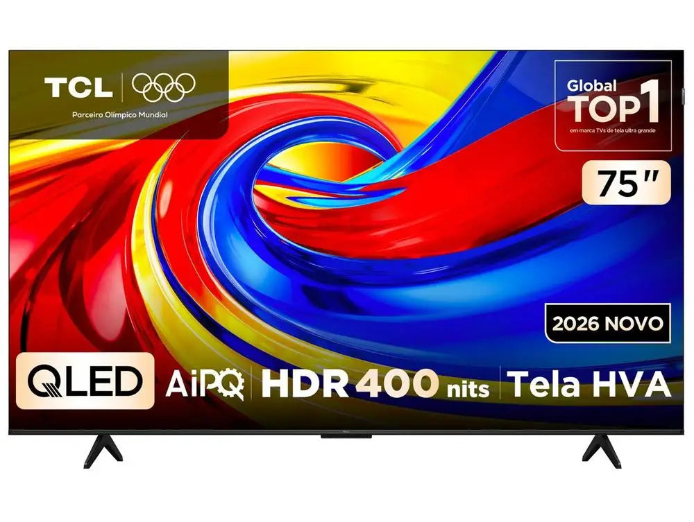 Smart Tv 75" Tcl 4K Uhd Qled 75P7L Google Tv 2026