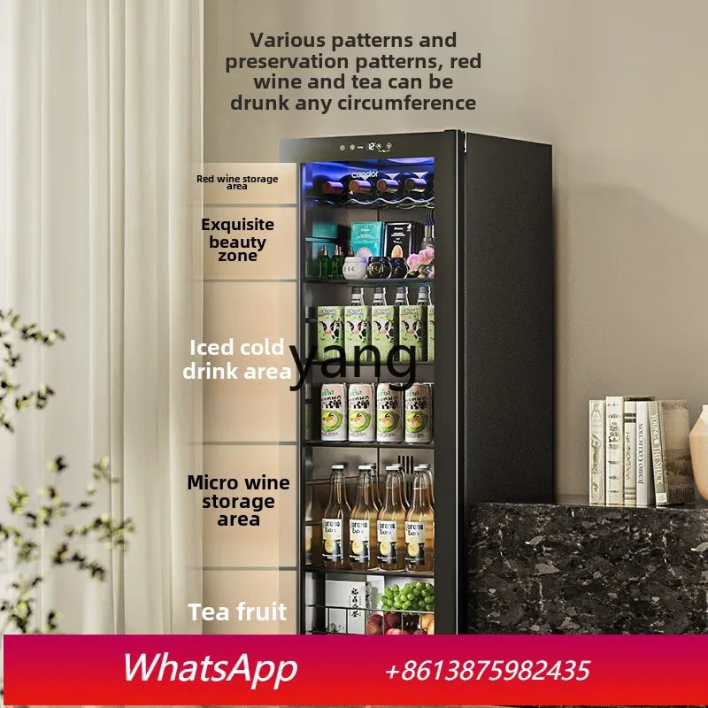 lCX household living room glass door fruit beverage tea fresh-keeping refrigerator