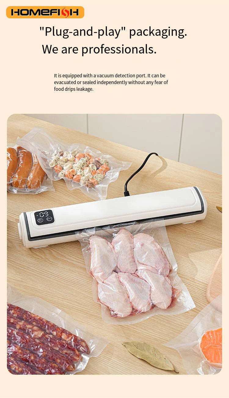 Portable Vacuum Packaging Machine Food Sealing Vacuum Sealer With Vacuum bags Dry/Wet Food Fresh Packaging Machine