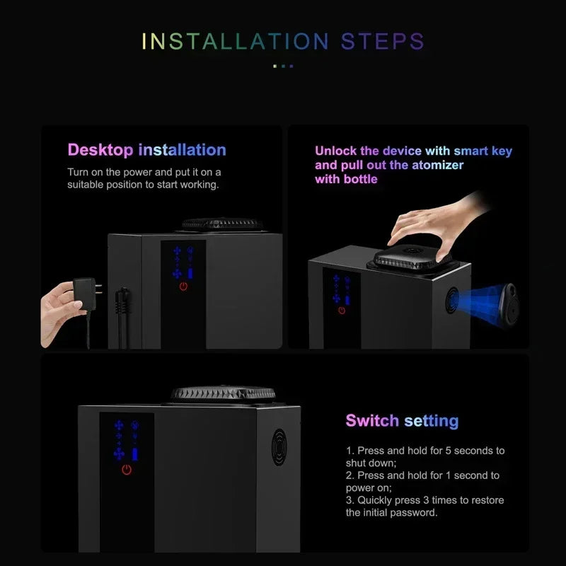HVAC Professional Aroma Diffuser Electric Smell for Home Wall Mounted Smell Distributor Bluetooth/wifi Room Fragrance Diffuser