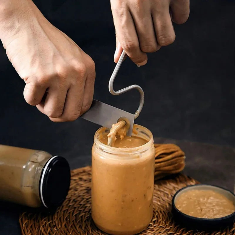 Stainless Steel Peanut Butter Hand Mixer, Household Peanut Butter Mixer and Scraper, Butter and Jam Mixer, Kitchen Gadgets