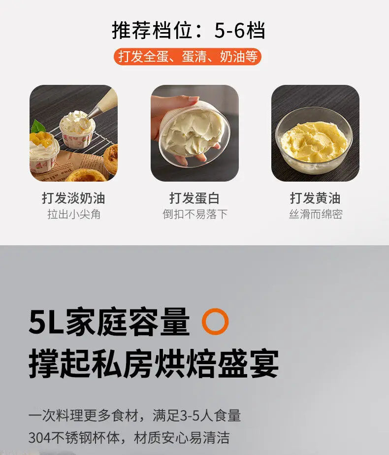 Multifunctional Stand Mixer, Automatic Dough Kneader with Fermentation Function, All-in-One Food Mixer for Home