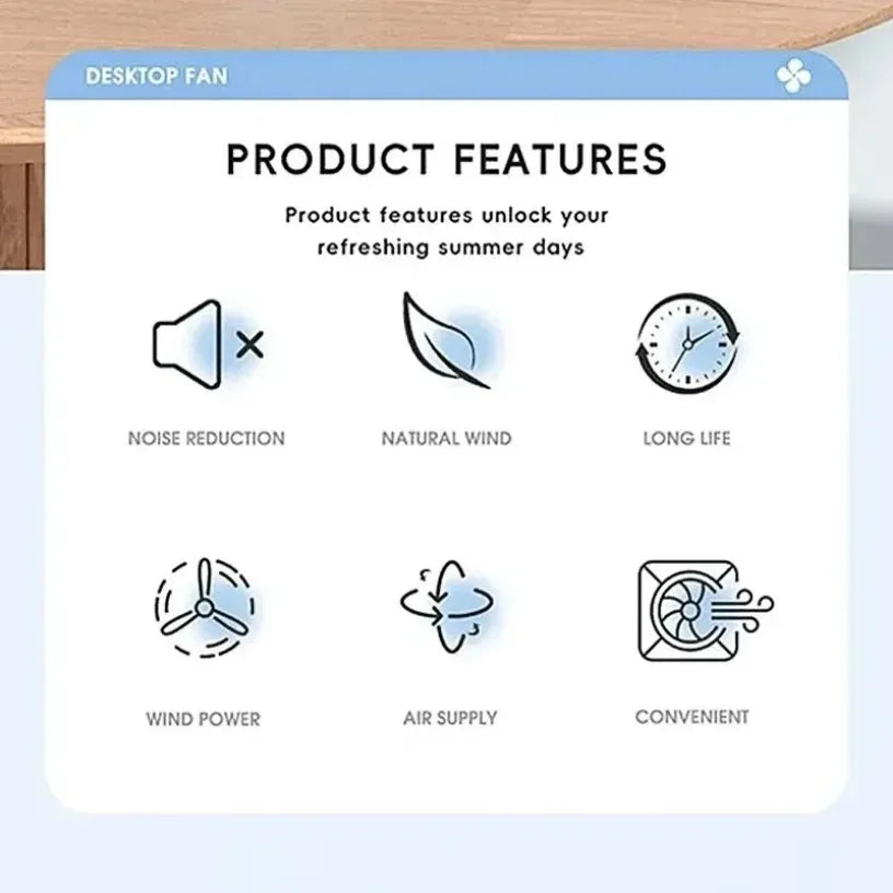 Portable Mini 360°Flip USB Rechargeable Table Fan Clip-on Type Desk Fan Hanging Clip Fan Night Light Air Cooler Outdoor