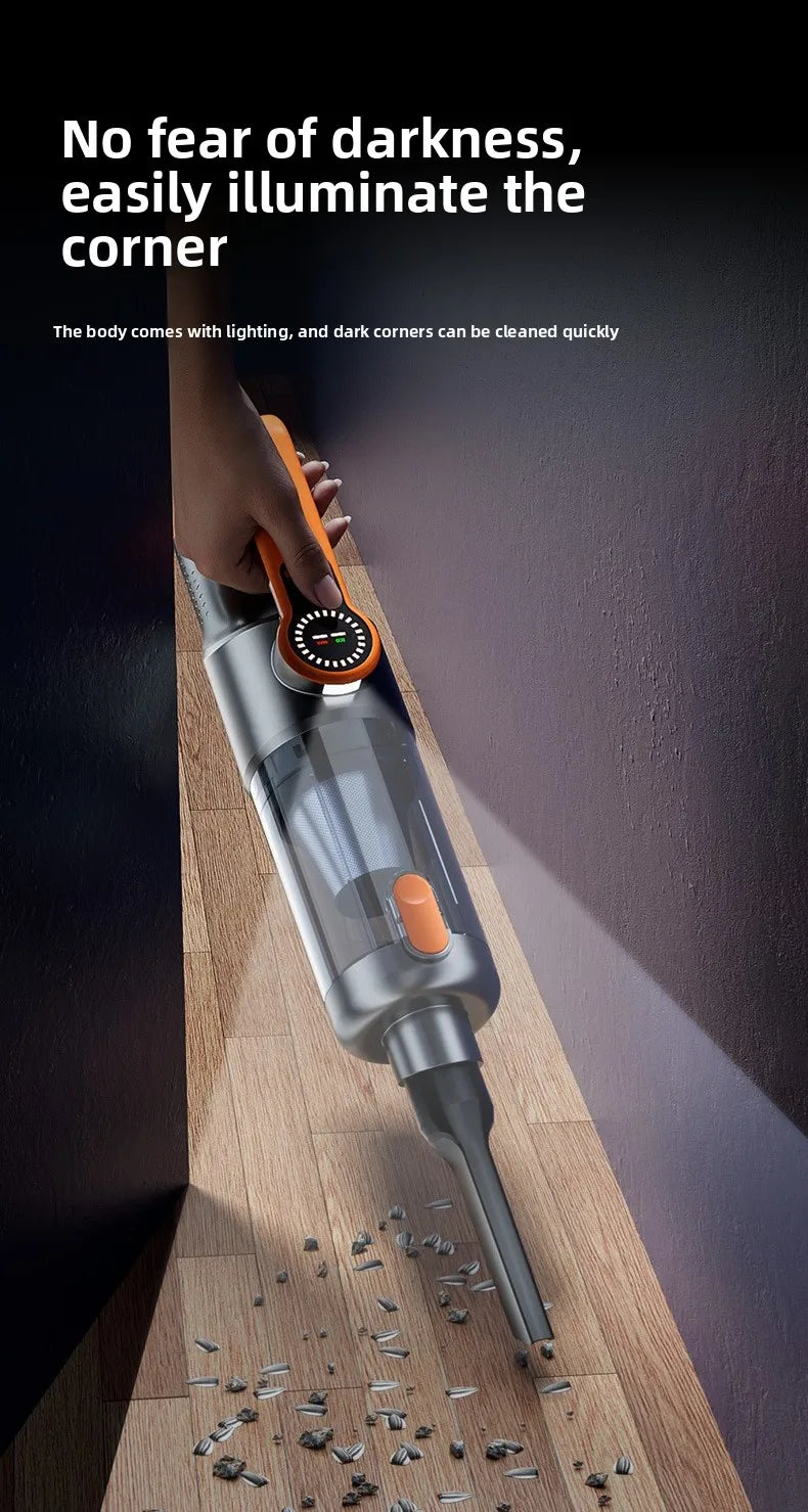 Household/Car Portable 17000pa Large Suction Vacuum Cleaner, High-Power Convenient Handheld Car Vacuum Cleaner