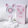 New Cat-Shaped Handheld Fan with Strong Wind, USB Charging, Suitable for Student Dormitories, Desktop Small Fan with Light