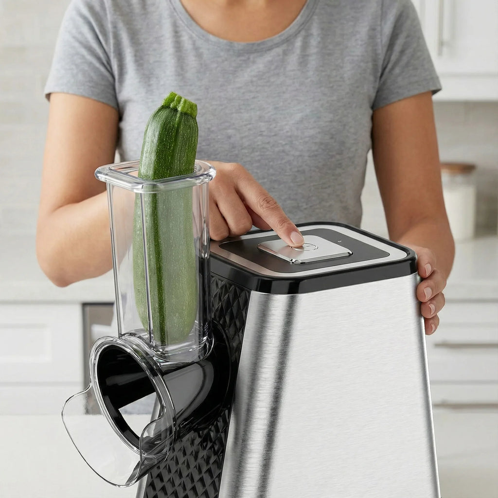 DIVEDEER Electric Vegetable Slicer and Cheese Grater 5-in-1 Multifunctional Slicer Shredder Dicer Grinder and Vegetable Cutter