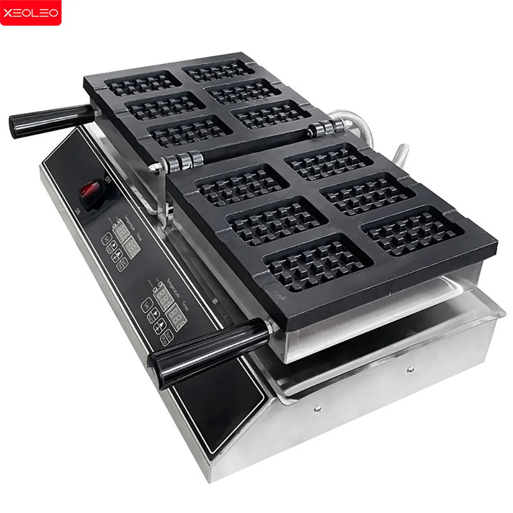 Electric Ice Cream Stick Waffle Maker 1600W 6PCS Popsicle Shape Taiyaki Waffle Machine Square Shape Waffle Iron Non-stick WHYY