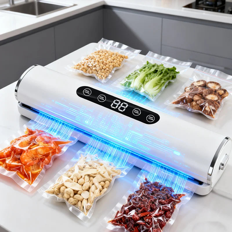 Professional Vacuum Kitchen Sealing Machine Sealer for Food Vacuumor for Products  Cuisine Packaging Plastic Bag Sealant