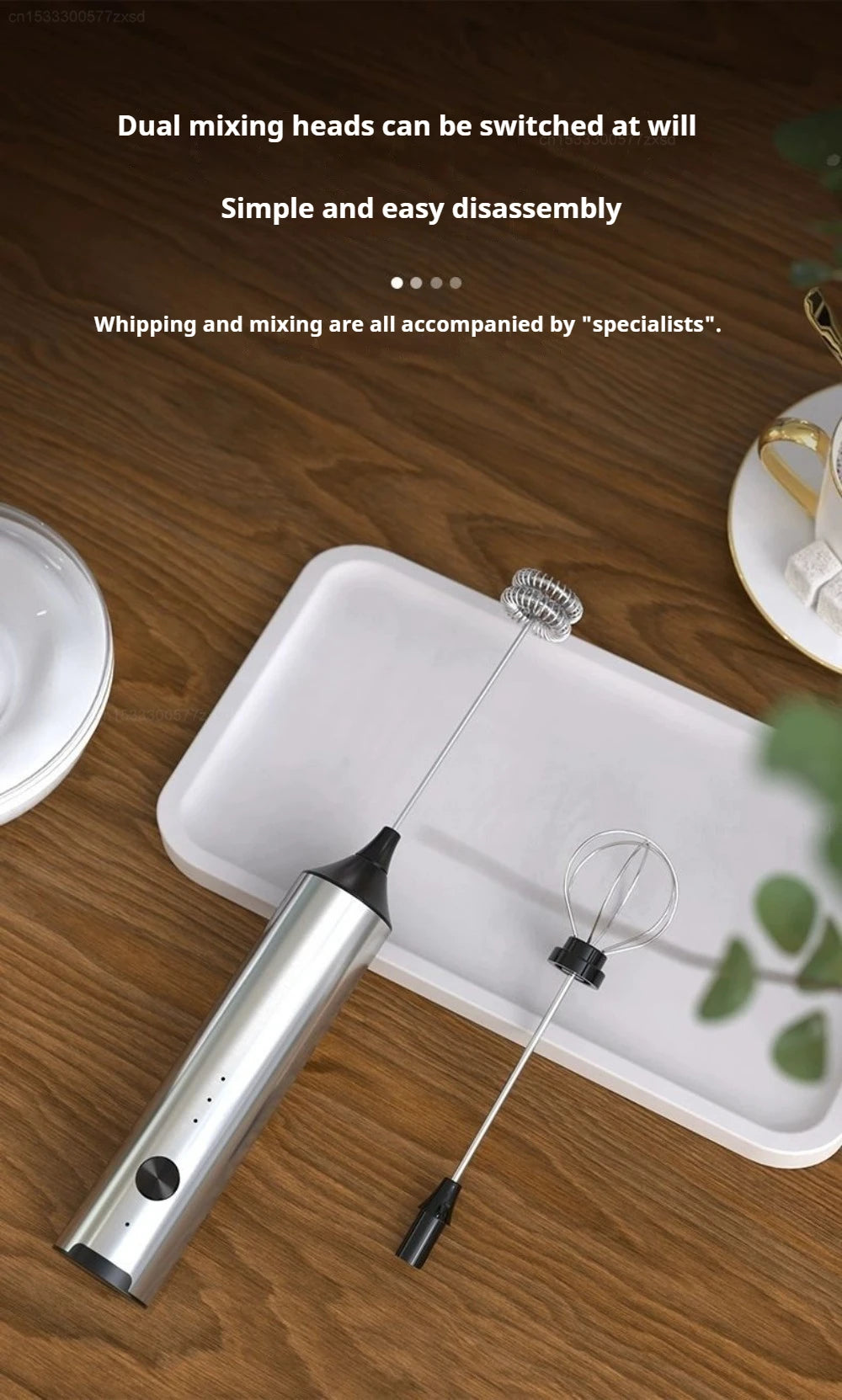 New Electric Milk Frother Household 3 Speeds Rechargeable Coffee Blender Covered Storage for Milk Drink Coffee Cooking Tool