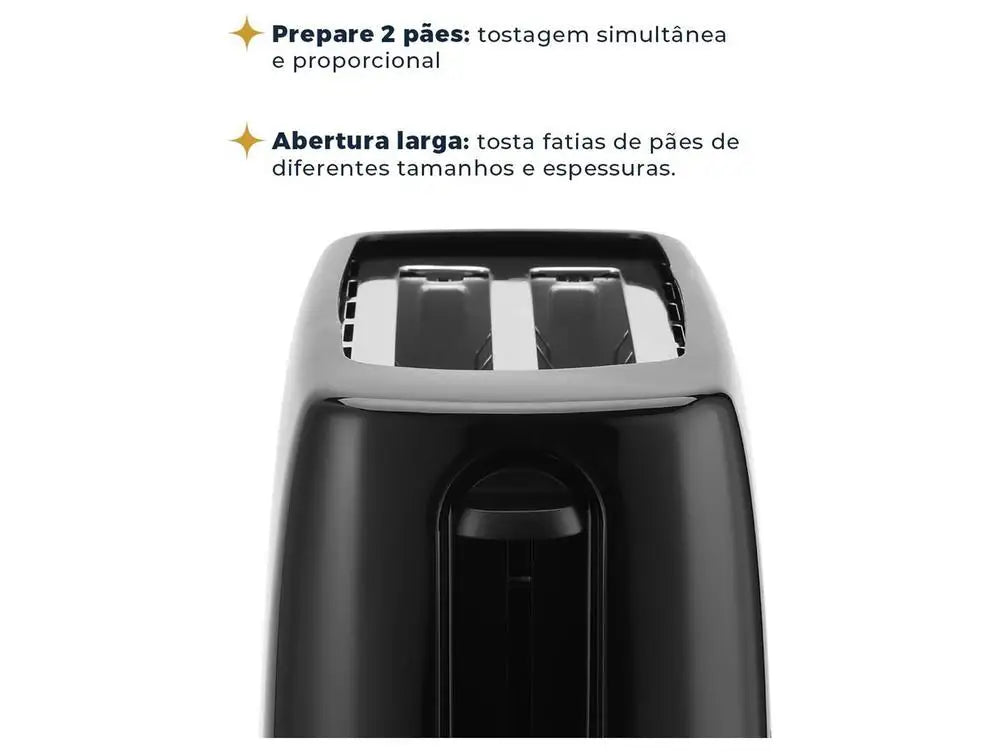 Black Britannia Toaster 2 Slice 6 Levels of Toasting BTR05A Reference-220V