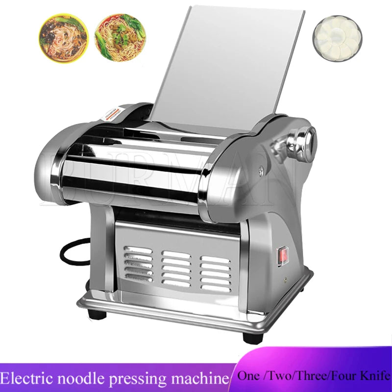 Electric Noodle Dumpling Wrapper Maker Machine Pasta Noodle Machine Commercial Household Stainless Steel Noodle Press Machine