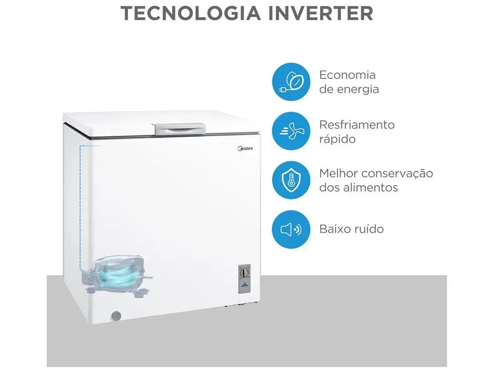 Midea 1 Door Horizontal Freezer 198L MDRC280SFZ013 - Bivolt