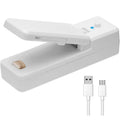 2 IN1 USB Chargable Mini Bag Sealer Heat Sealers With Cutter Knife Rechargeable Portable Sealer For Plastic Food Storage Kitchen