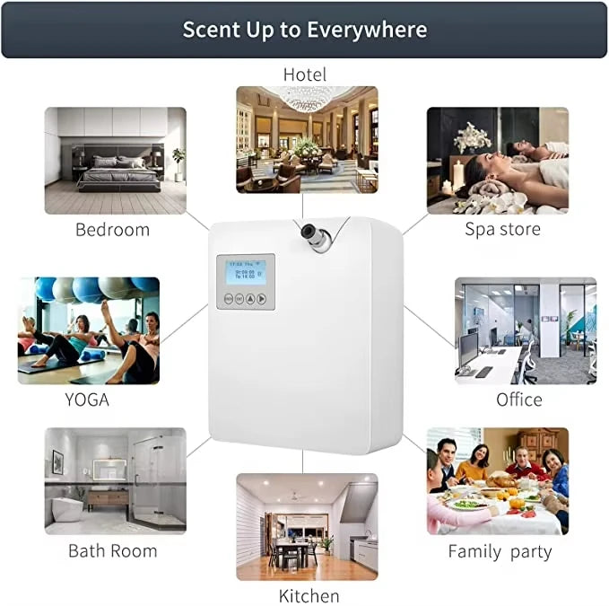 Waterless Aroma Diffuser 300ml WIFI Control Essential Oil Diffuser Timer Function Aromatic Fragrance Device For Home Hotel